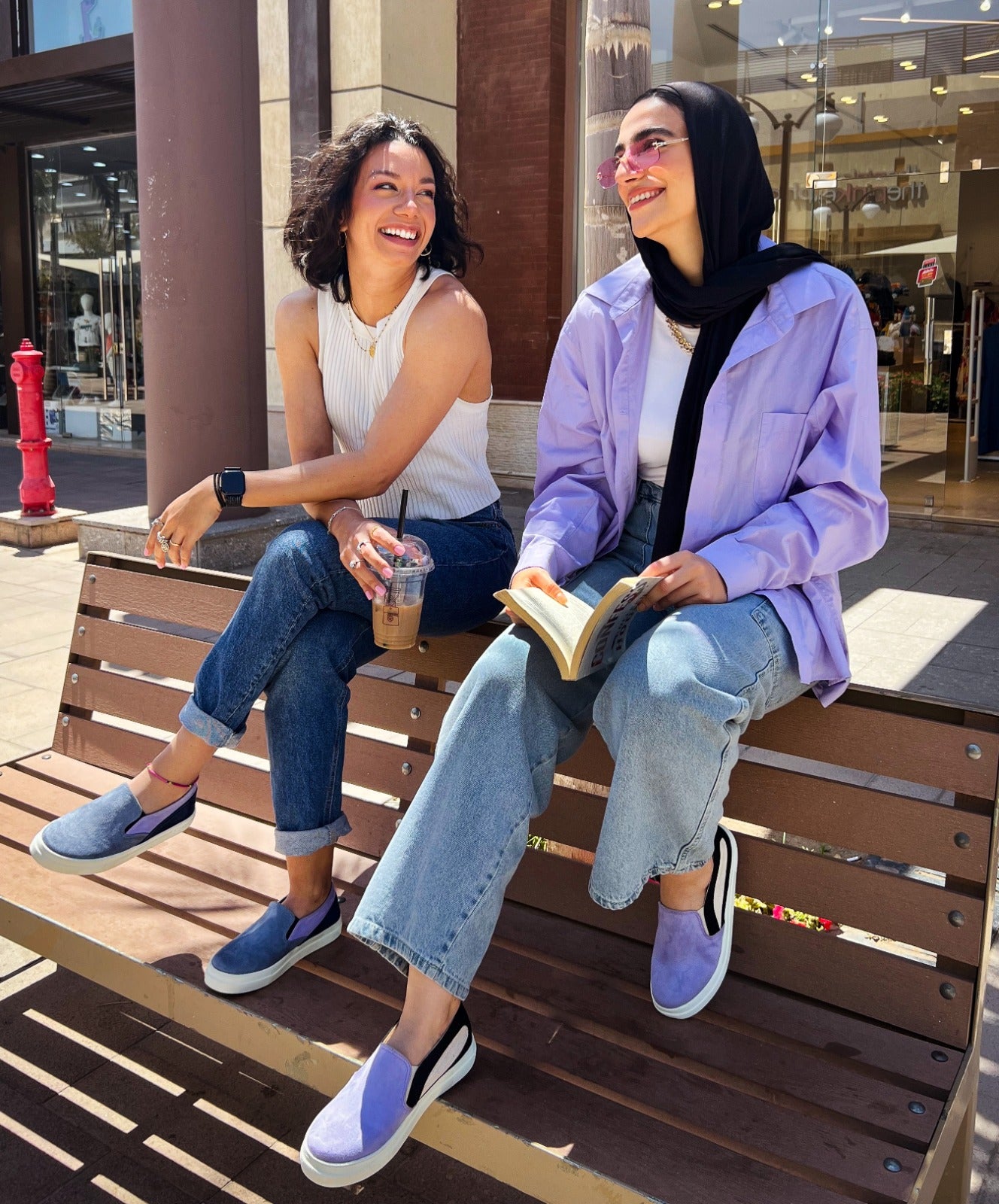 حذاء إسبادريل سهل الارتداء أرجواني × أسود