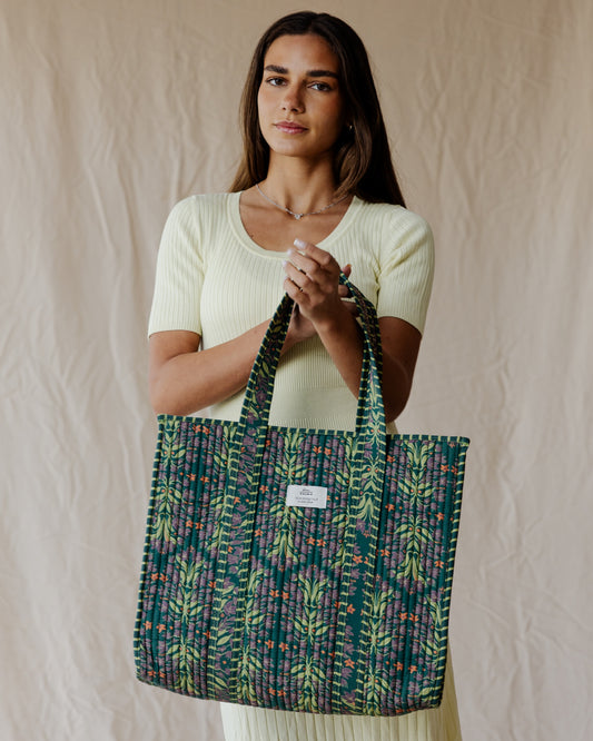 Emerald City Quilted Tote Bag