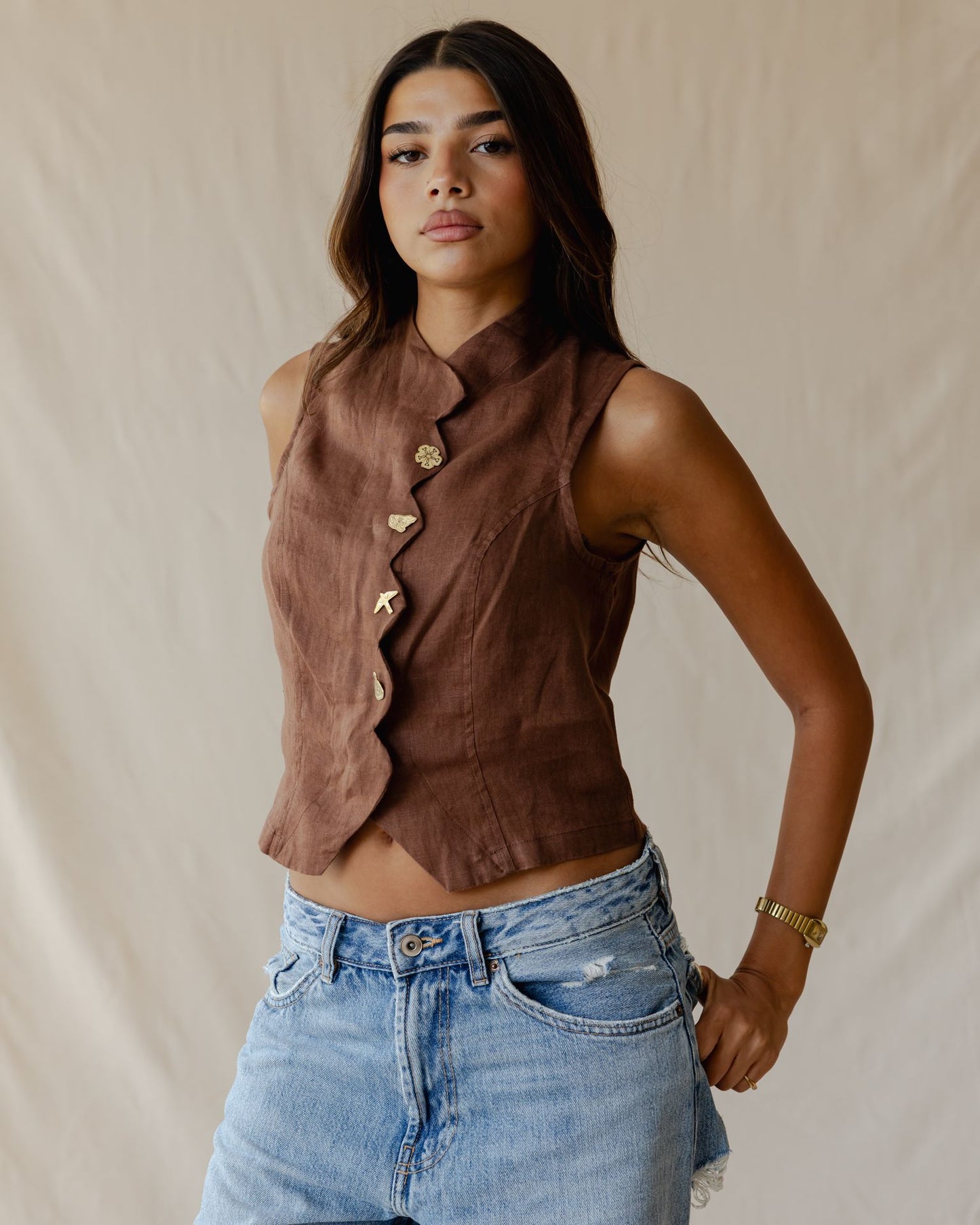 Rooted Brown Vest