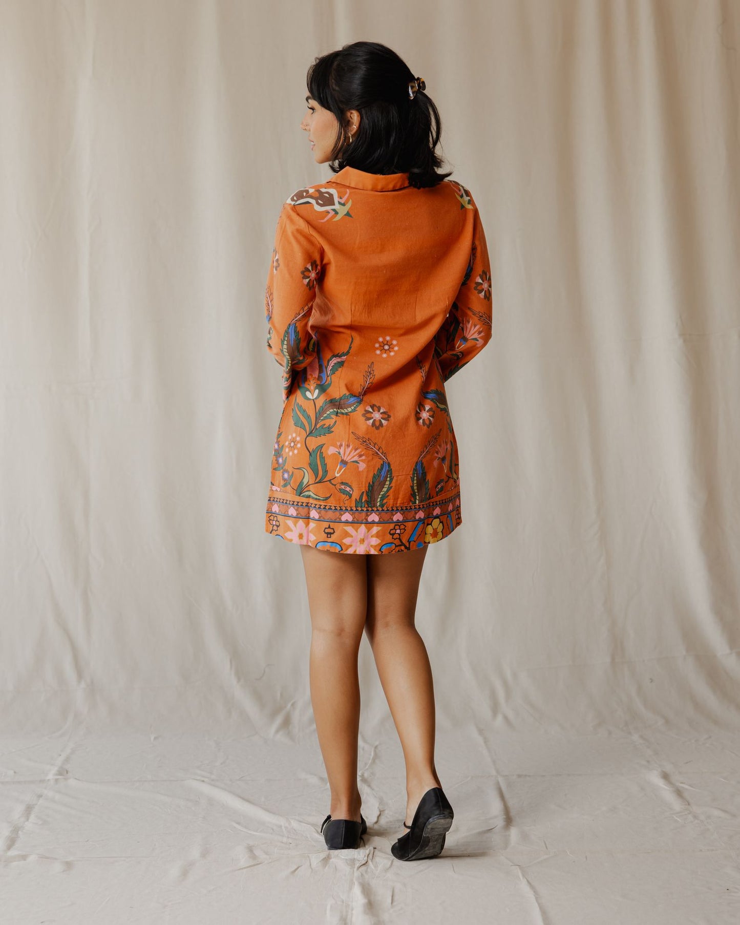 Tamara Palm Orange Dress