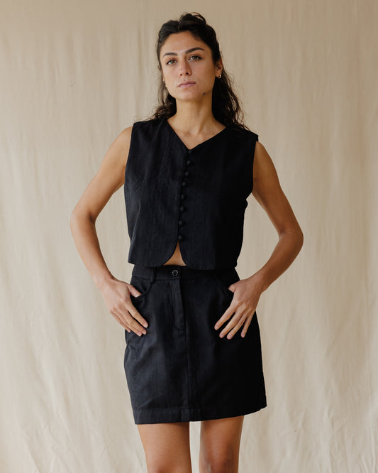 Black Textura Twinset