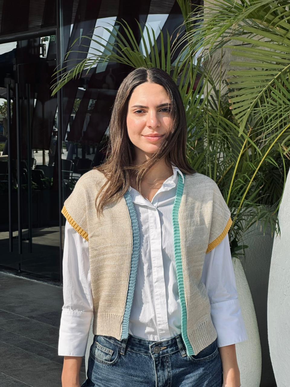 كارديجان محبوك بلون الباستيل