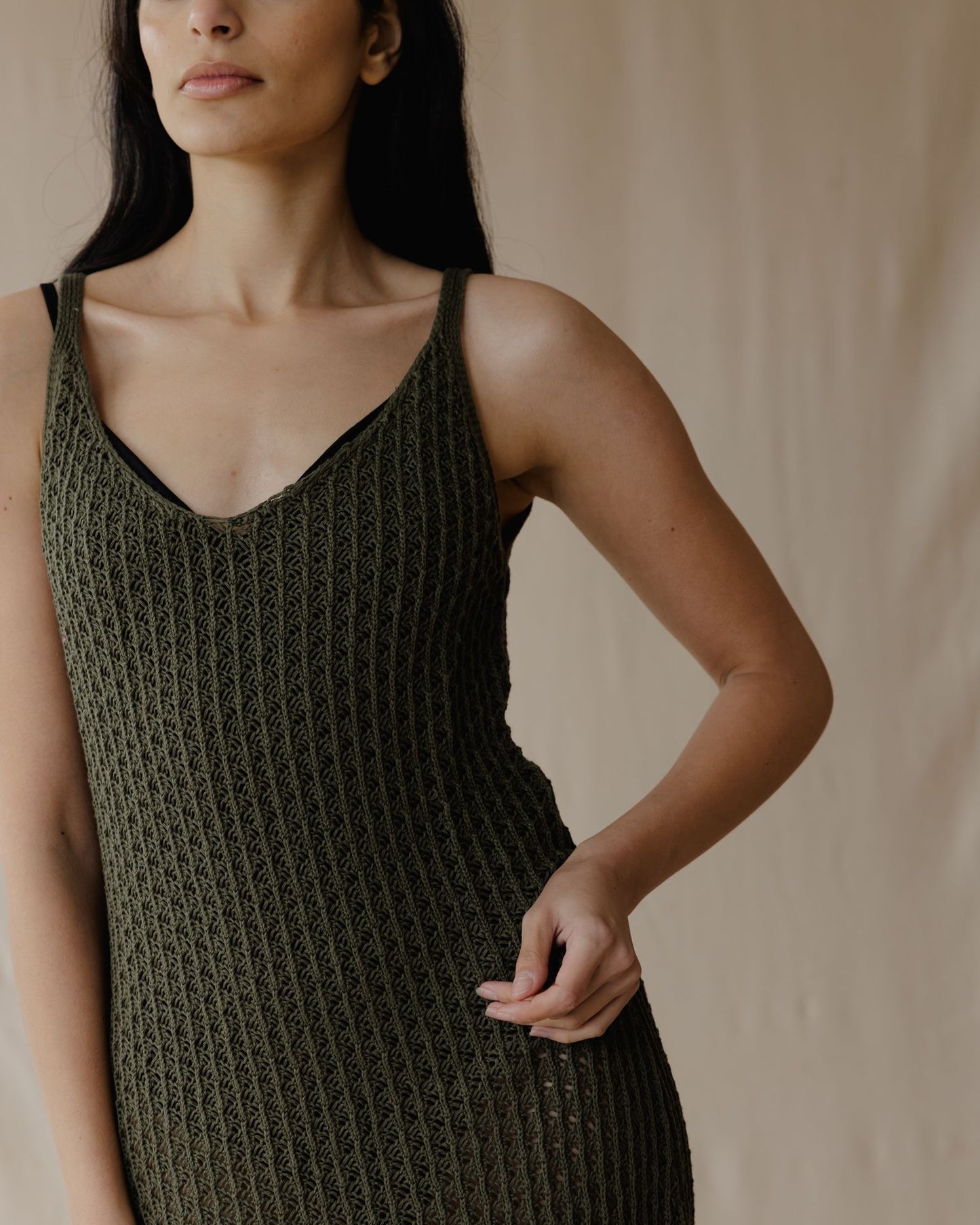 Haven Olive Knit Dress