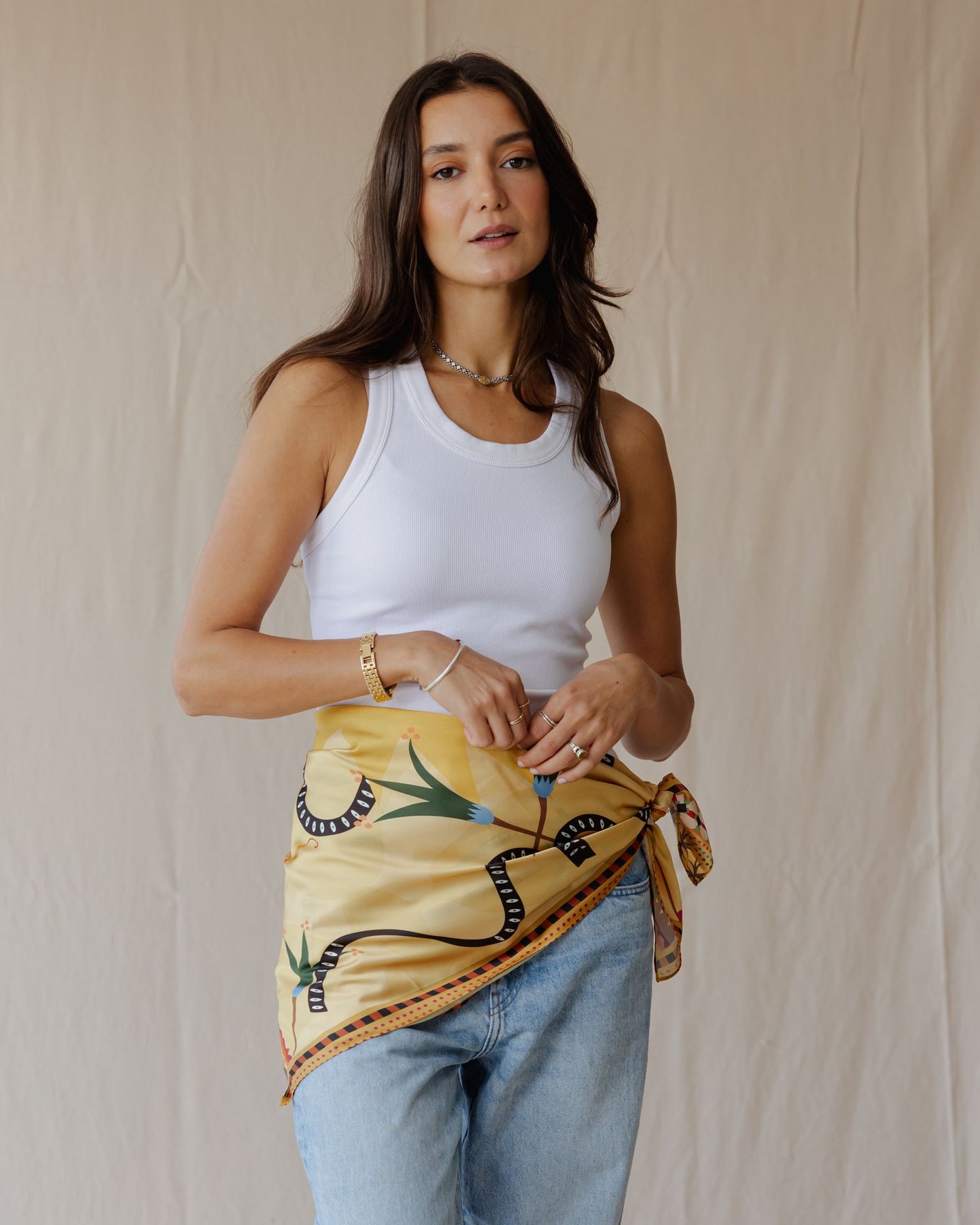 Wild Cats In Desert Hues Wrap Scarf