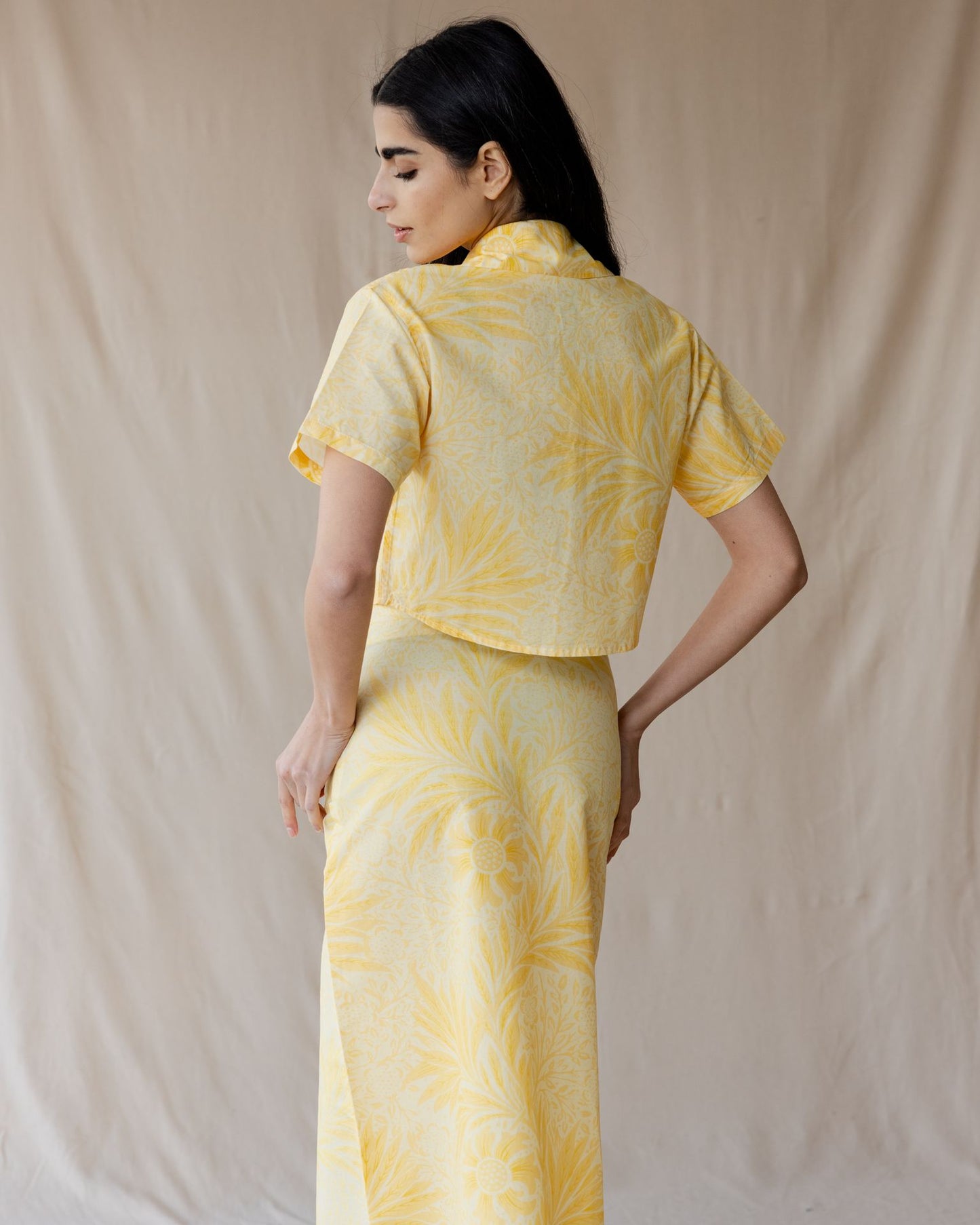 Antique Bloom Shirt In Butter Yellow