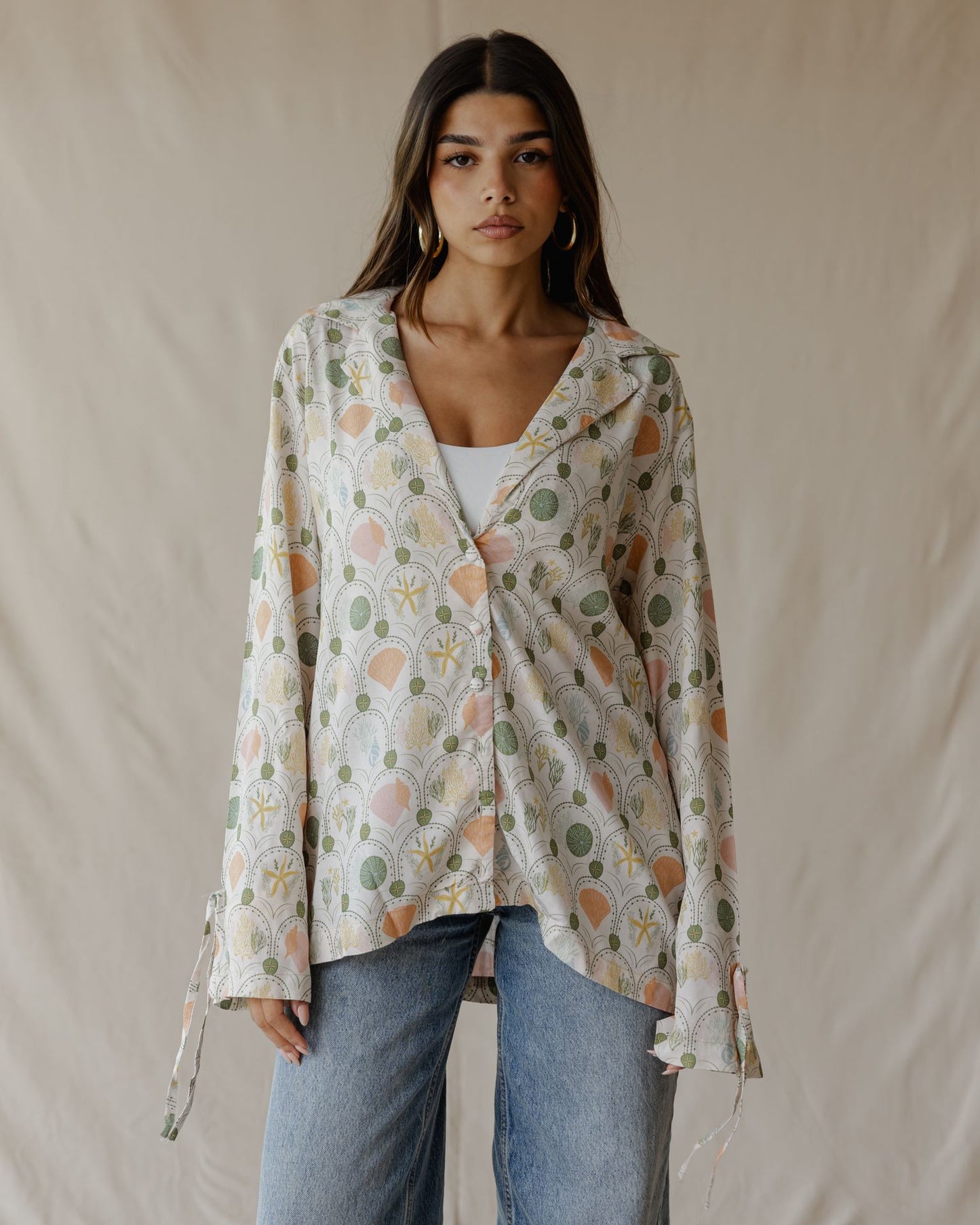 Seaside Garden Shirt Beige