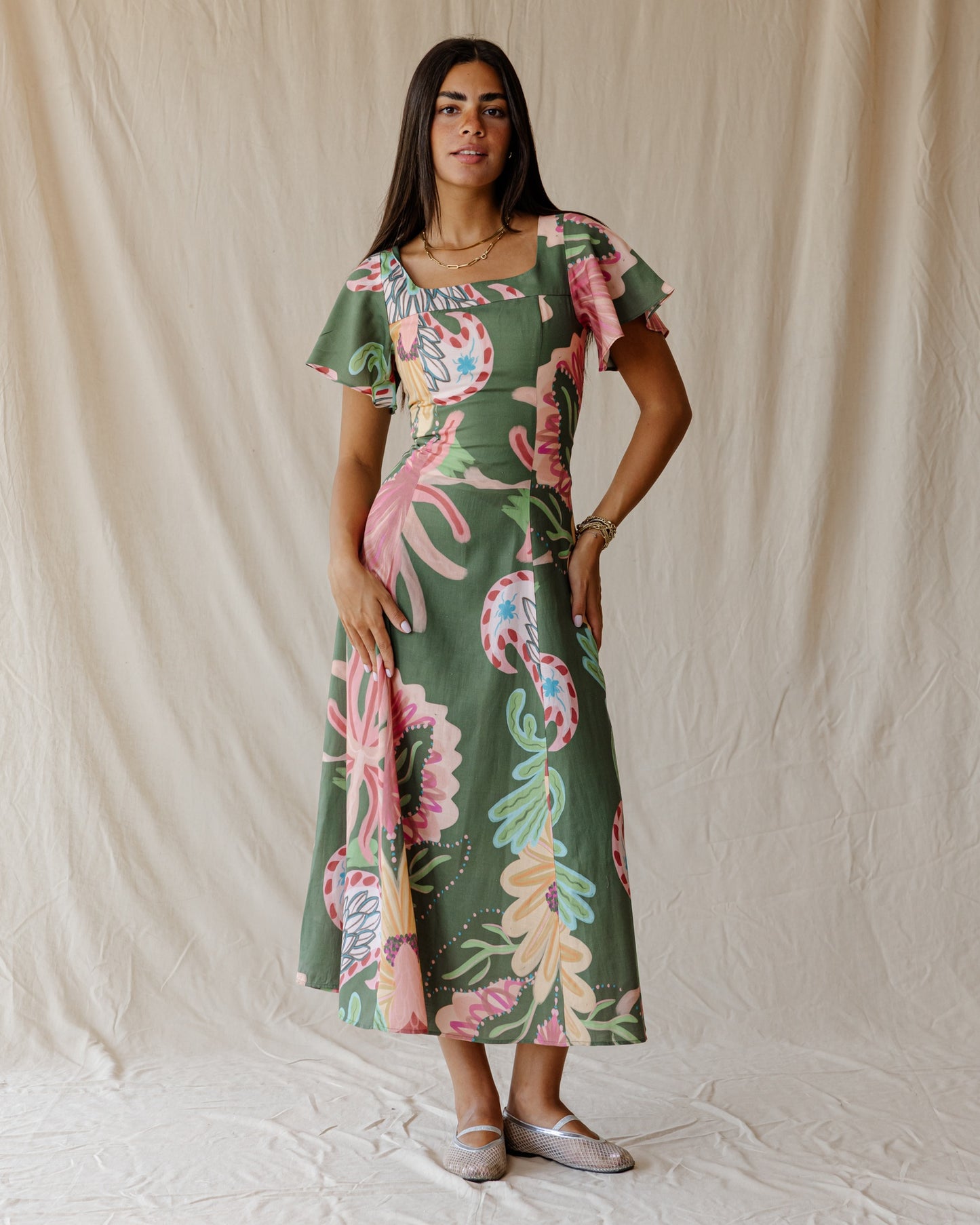 Sundrift Dress In Green