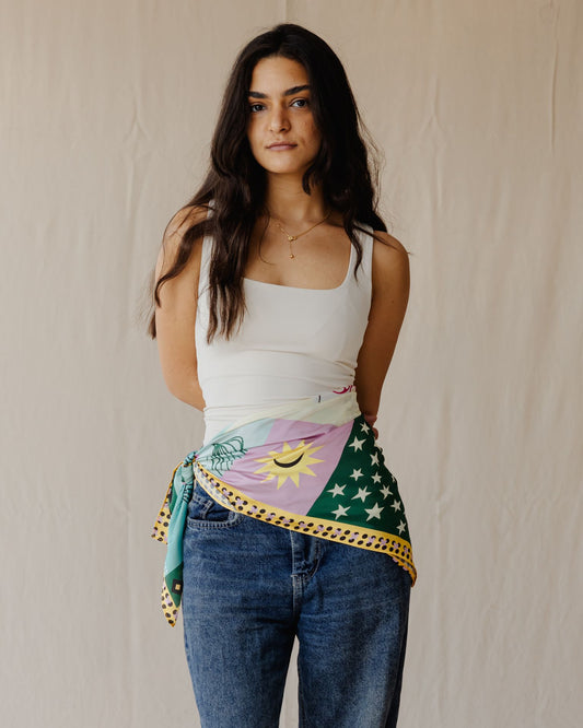 Game Night In Lime Wrap Scarf