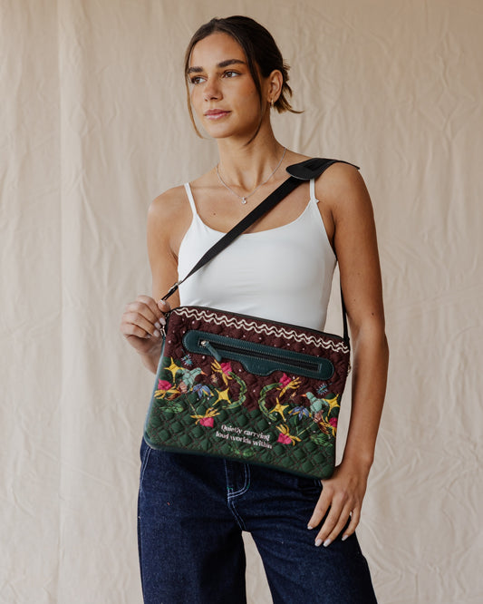 Loud Worlds In Dark Quilted Sleeve