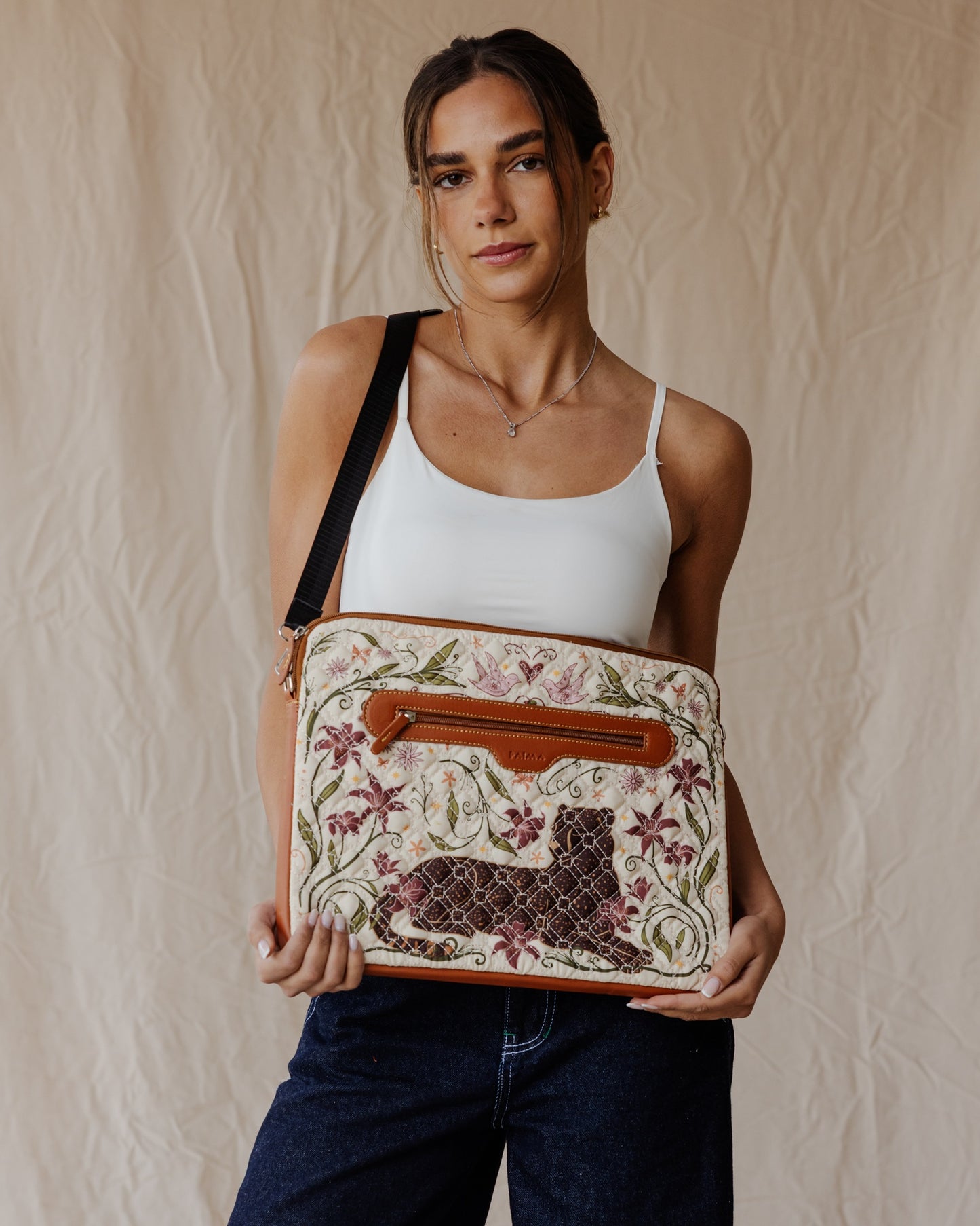 Floral Guardian White Quilted Sleeve