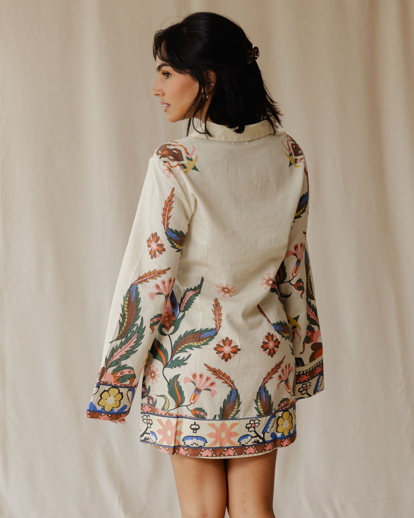 Tamara Palm Beige Dress