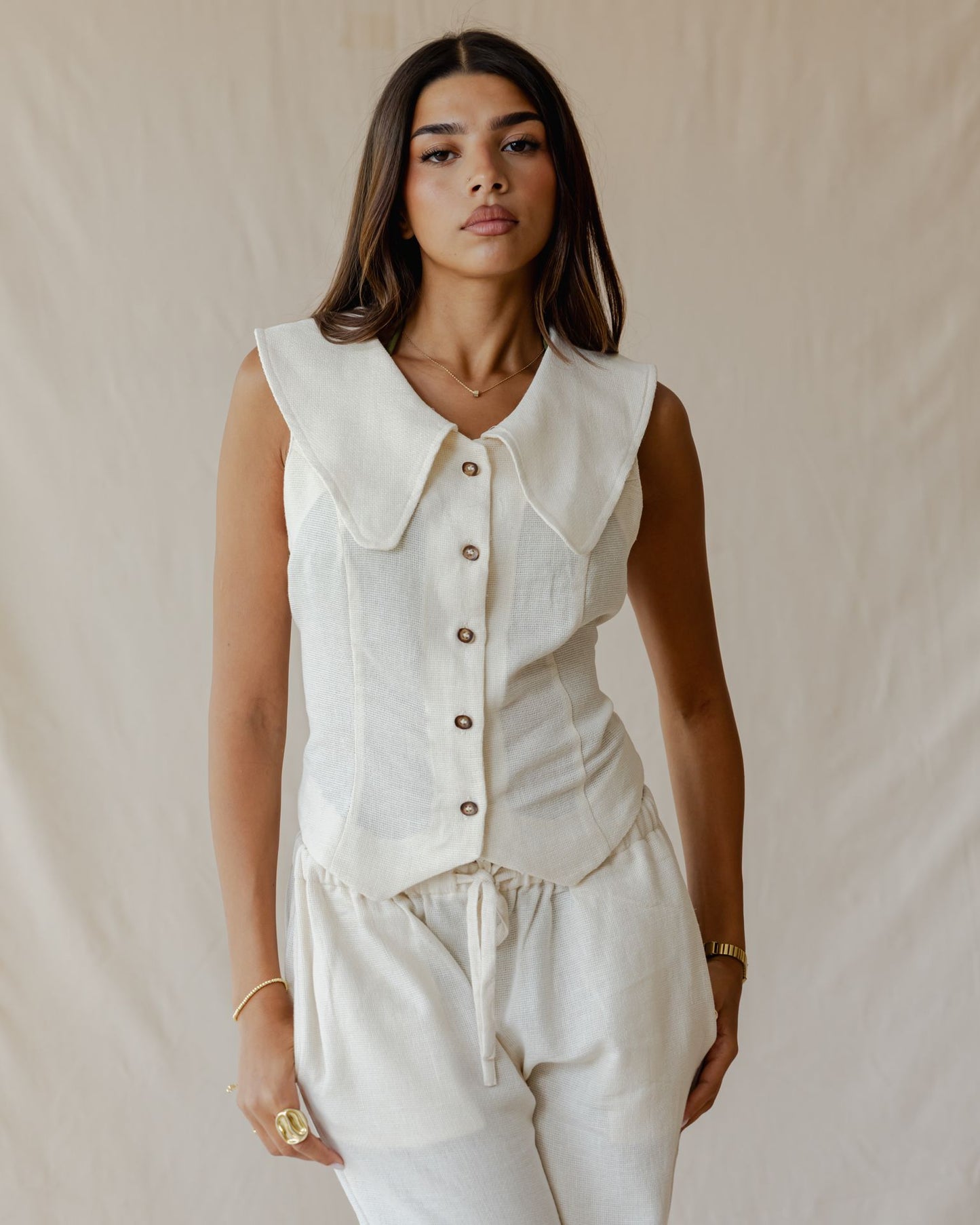 Liora Off-White Vest