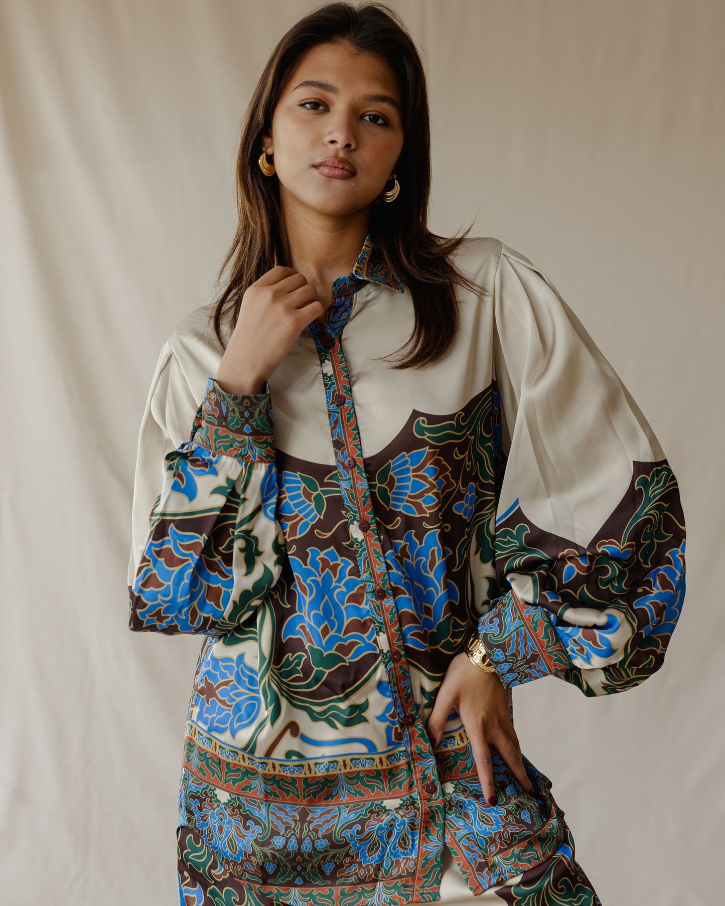 Damask Bloom Satin Set
