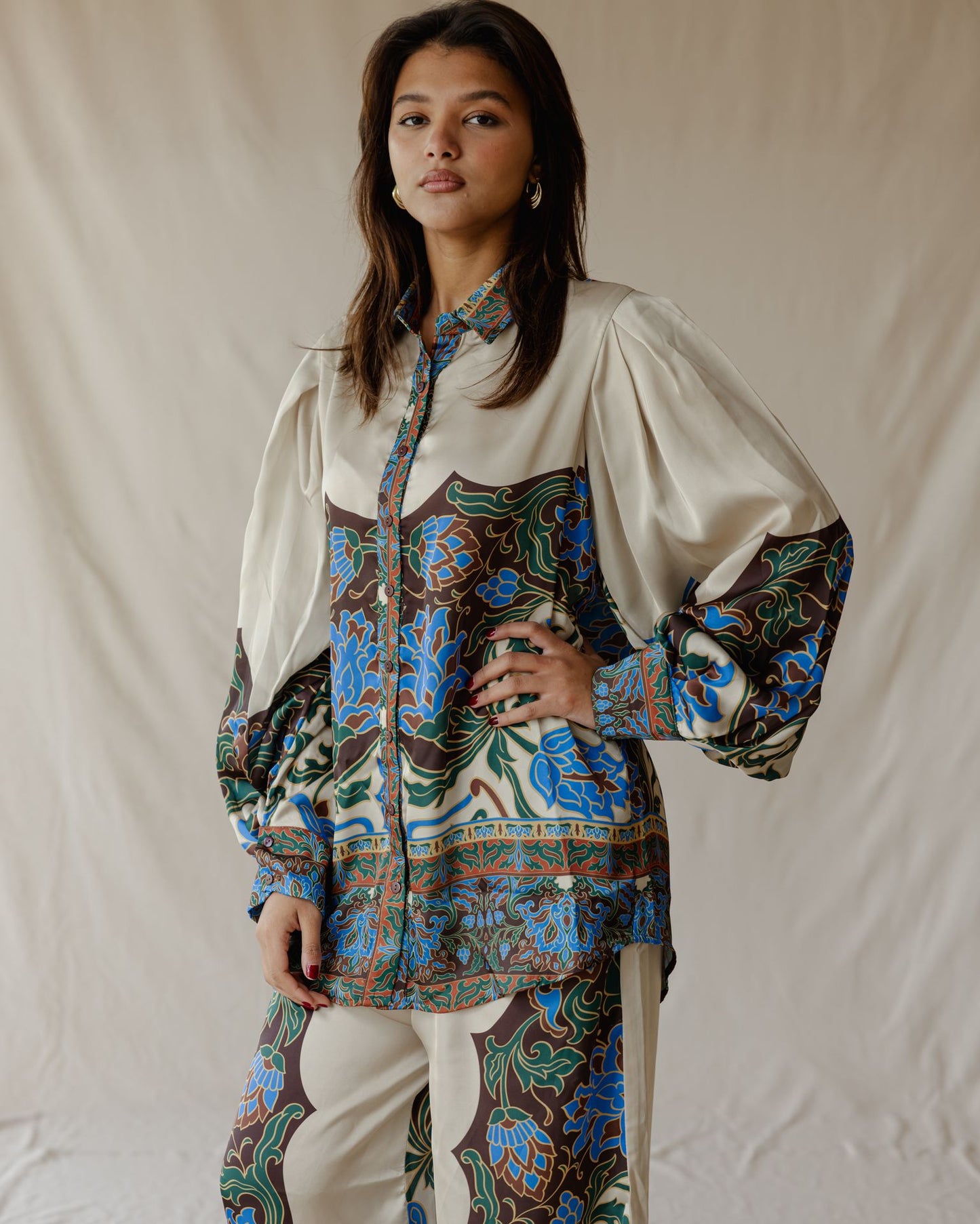Damask Bloom Satin Set