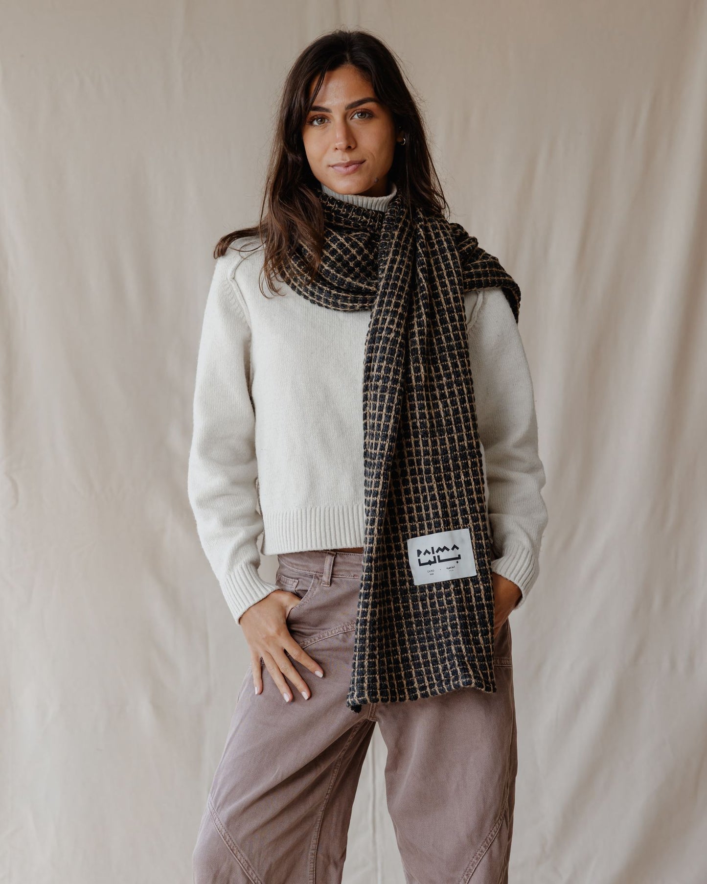Urban Grid Winter Scarf