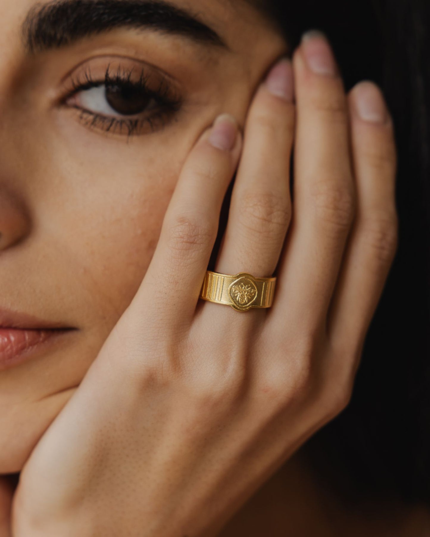 Bee Gold Plated Ring