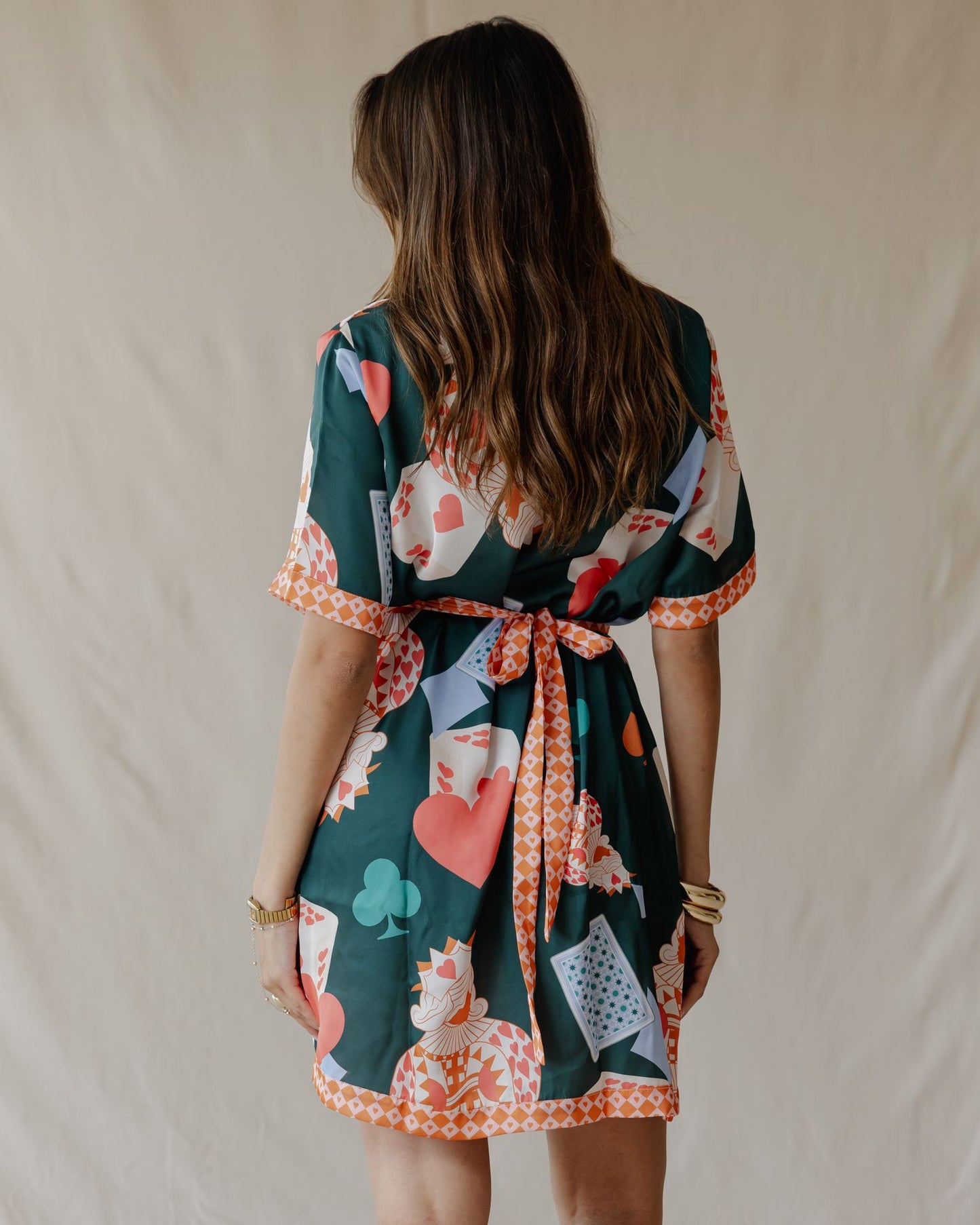 Hearts On Deck Satin Shirt Dress