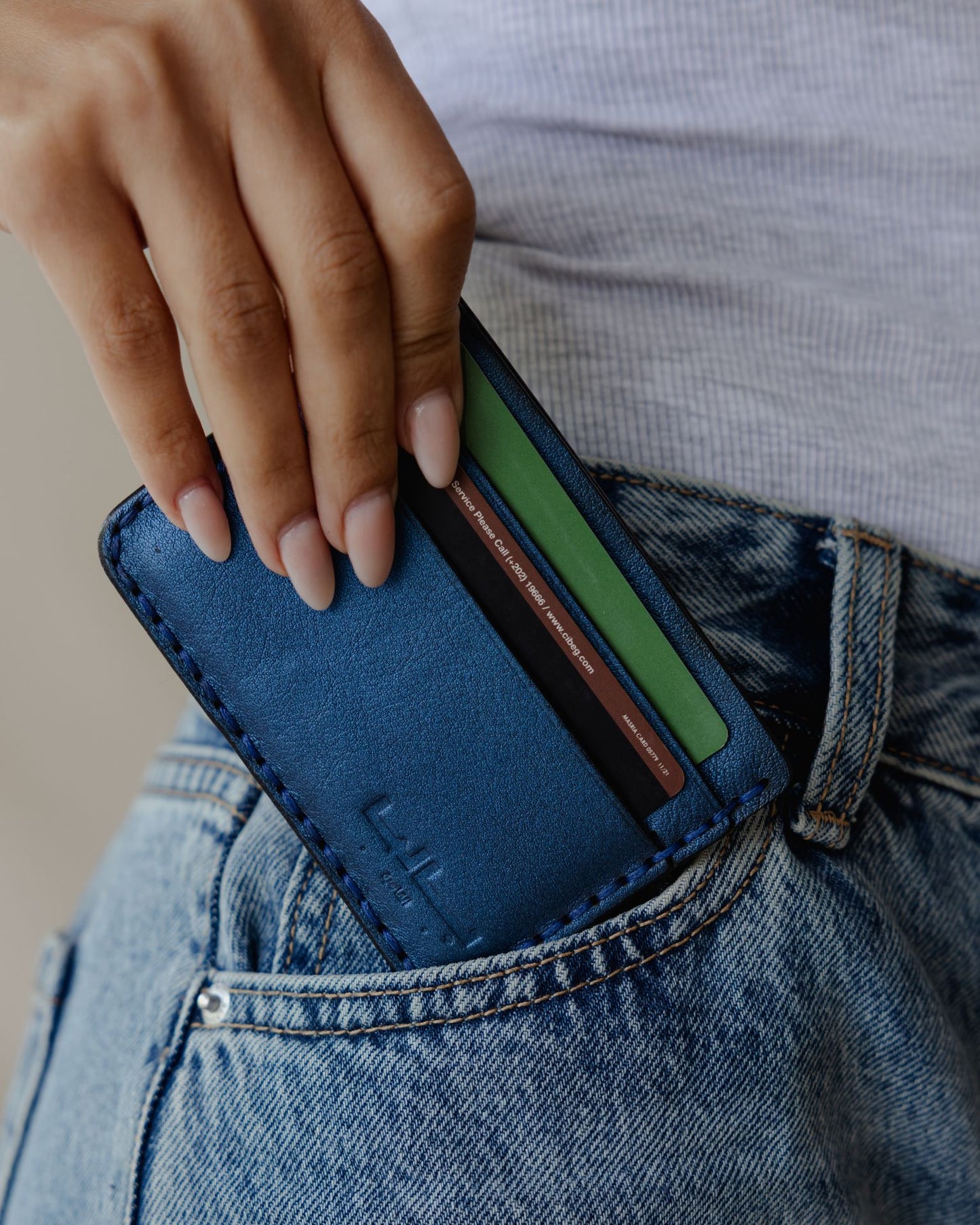 Genuine Gleam Card Holder Blue