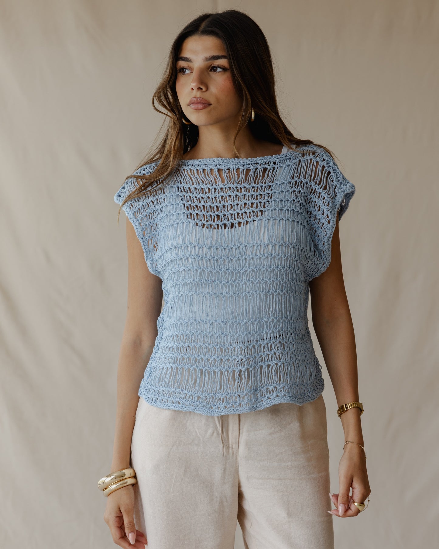 بلوزة Knit Me Not Baby Blue