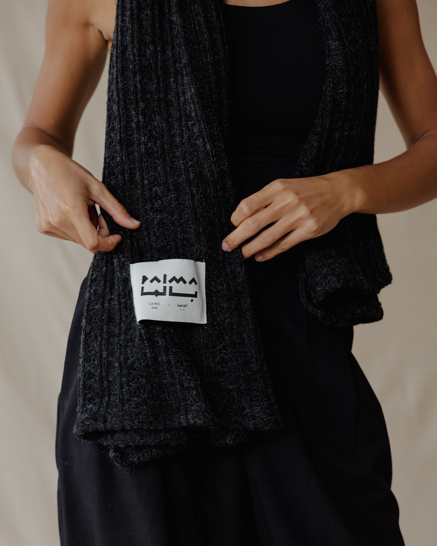 The Textured Black Scarf