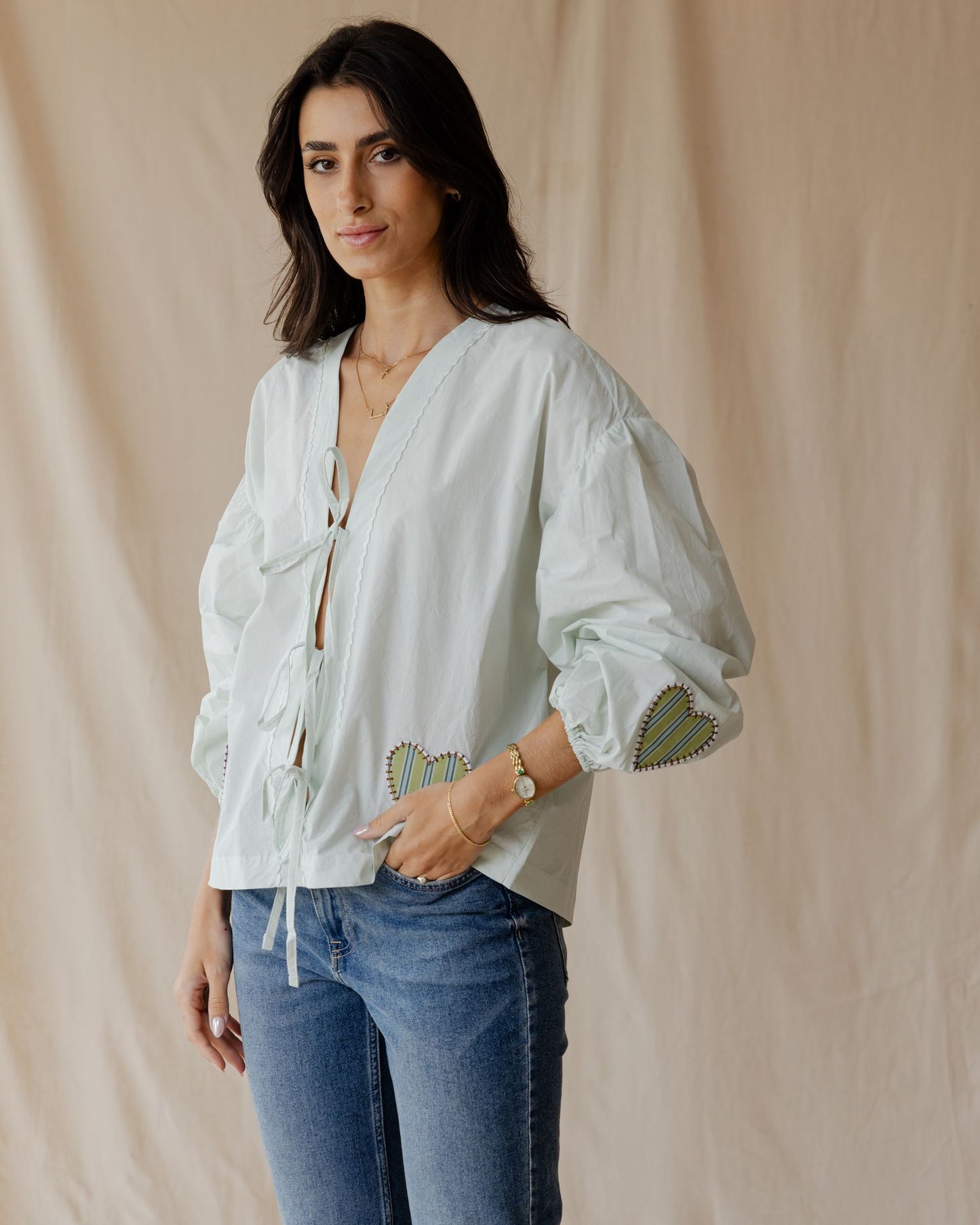 Heartstrings Green Blouse