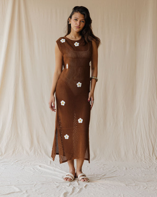 Brown Daisy Drift Dress