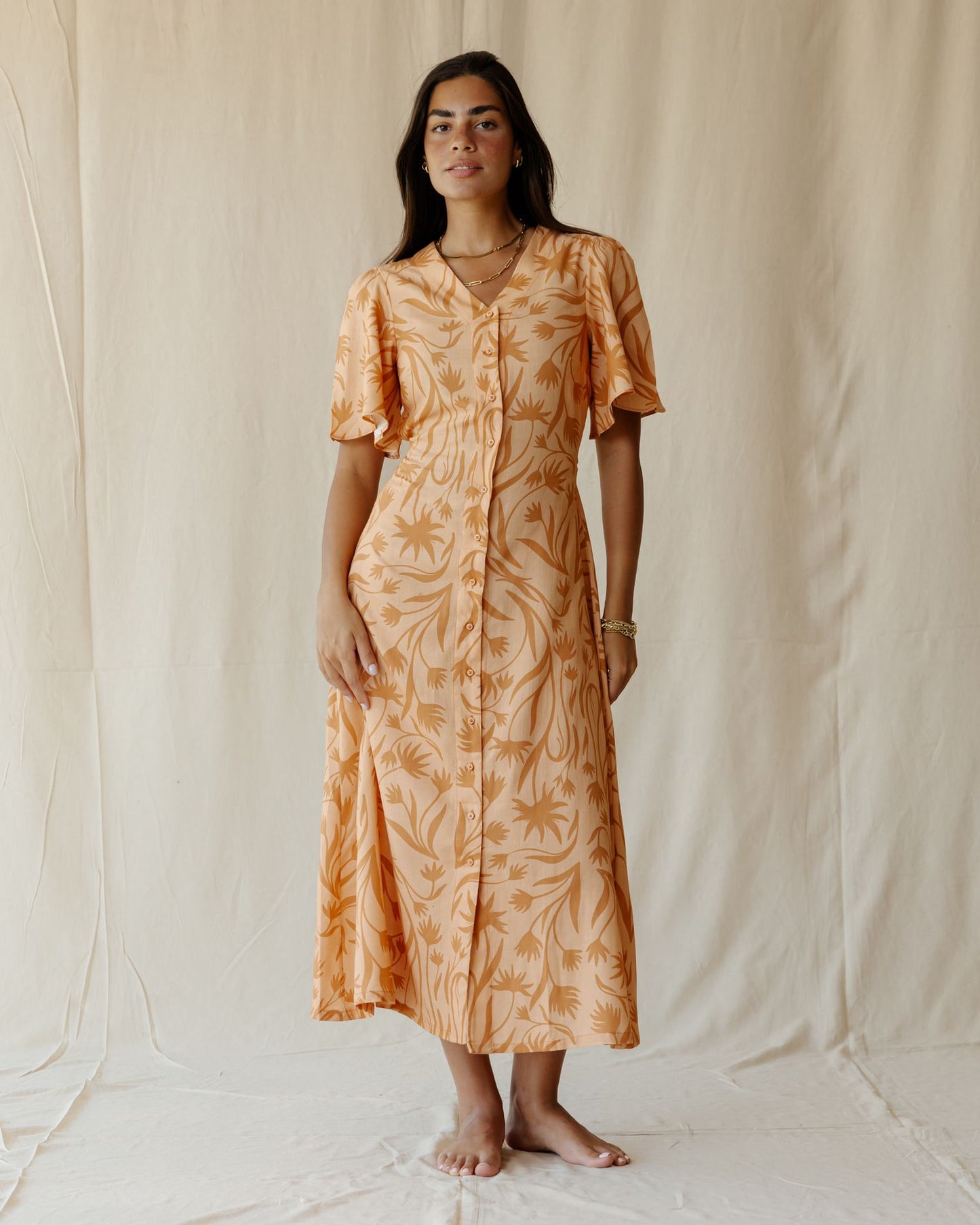 Wilderness Dress In Orange