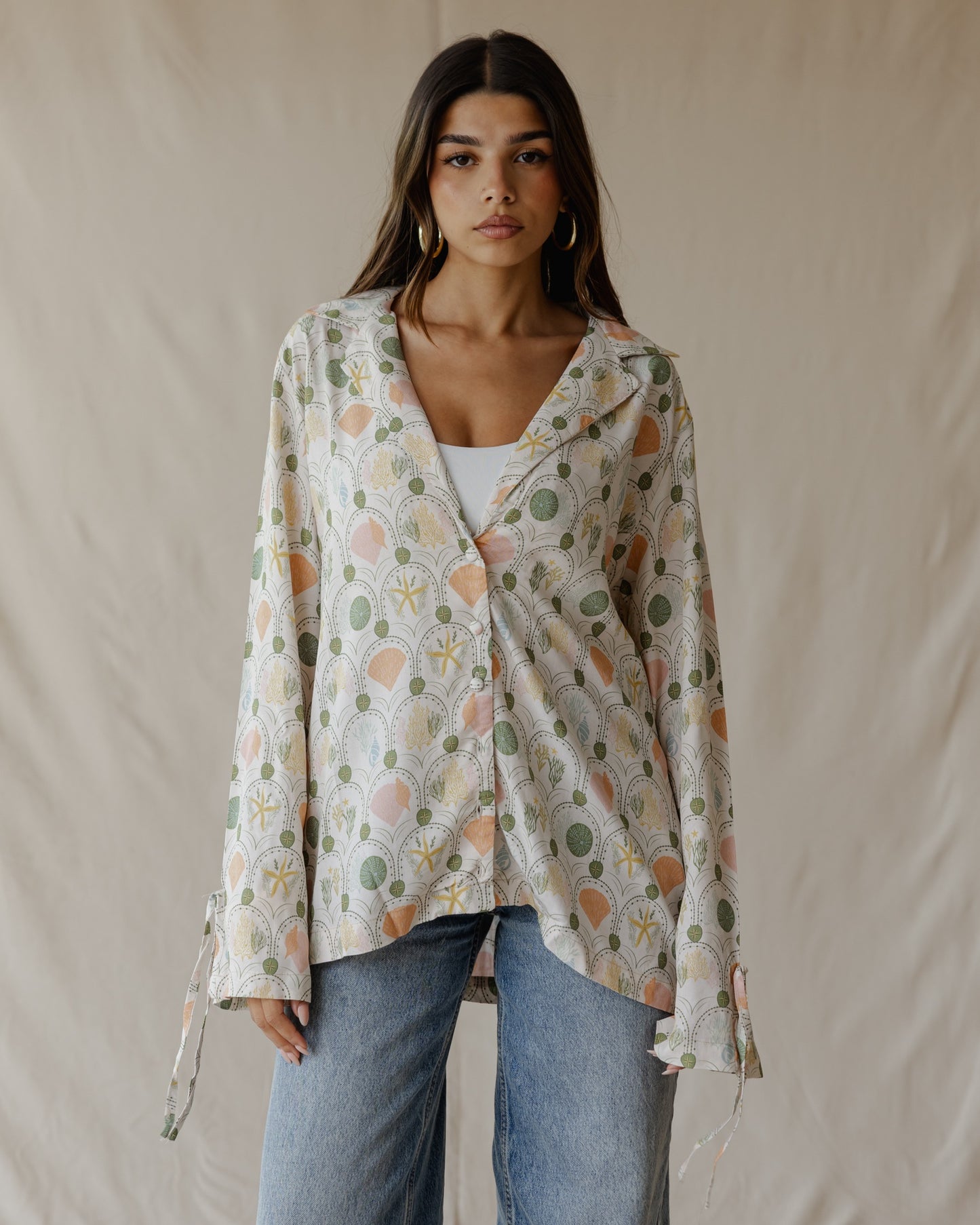 Seaside Garden Shirt Beige