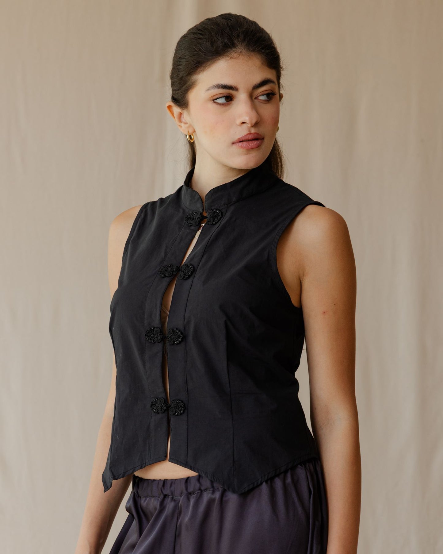 Empress Knot Black Vest