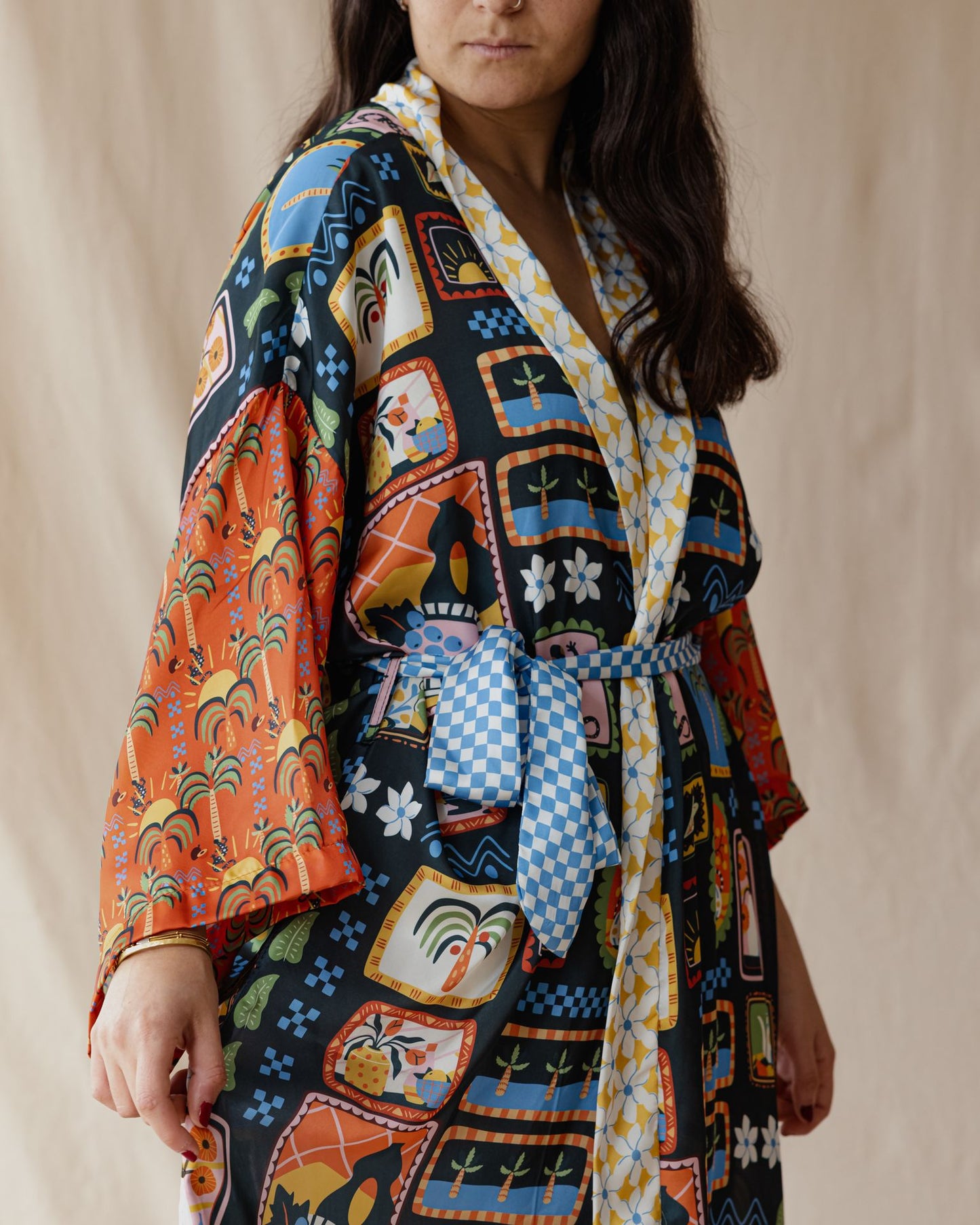 Rooted Legacy Satin Kimono