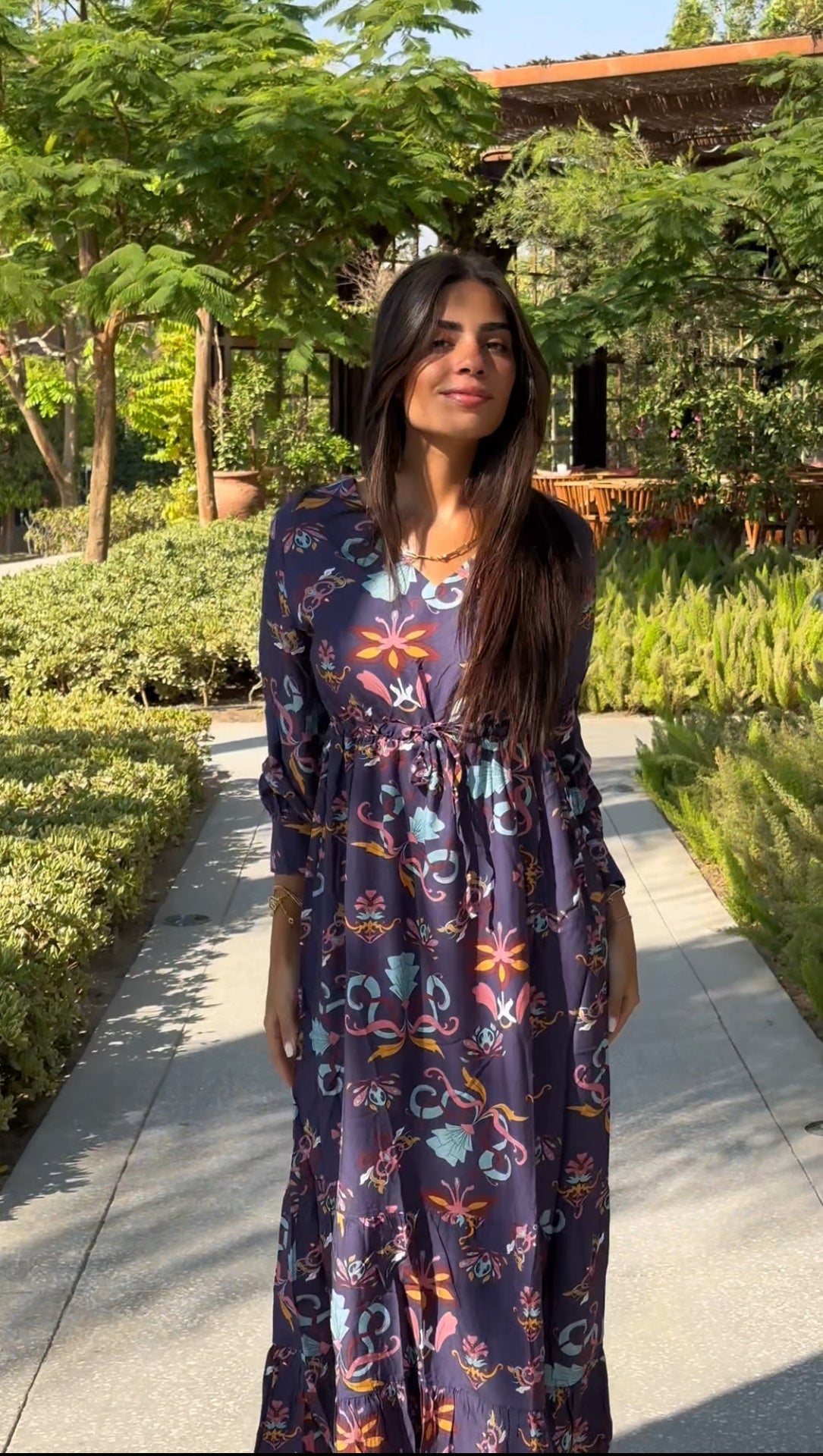 Wildflower Waltz Navy Dress