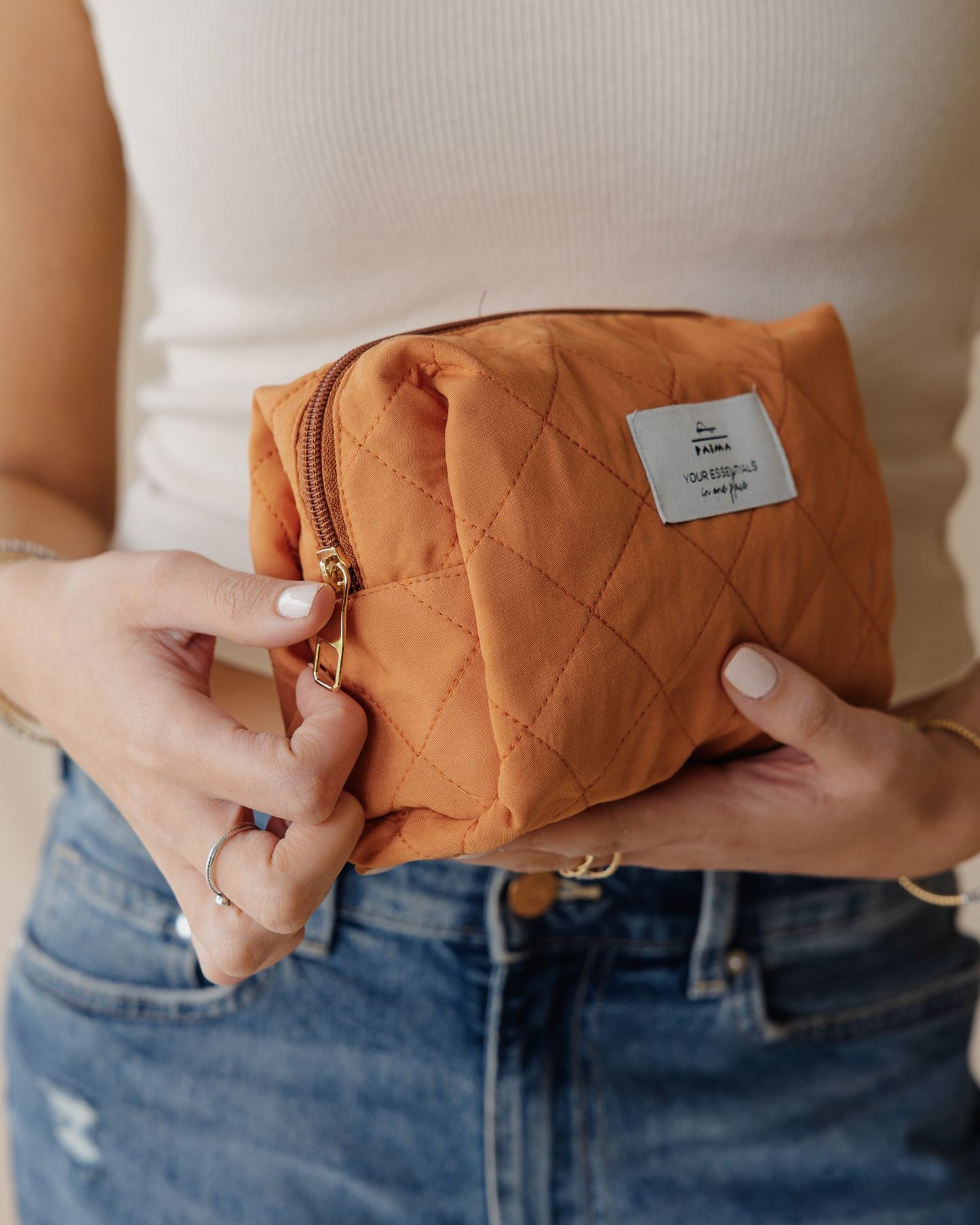 Peach Essential Makeup Pouch