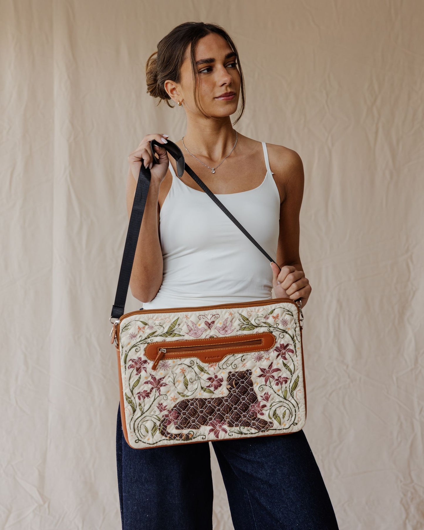 Floral Guardian White Quilted Sleeve