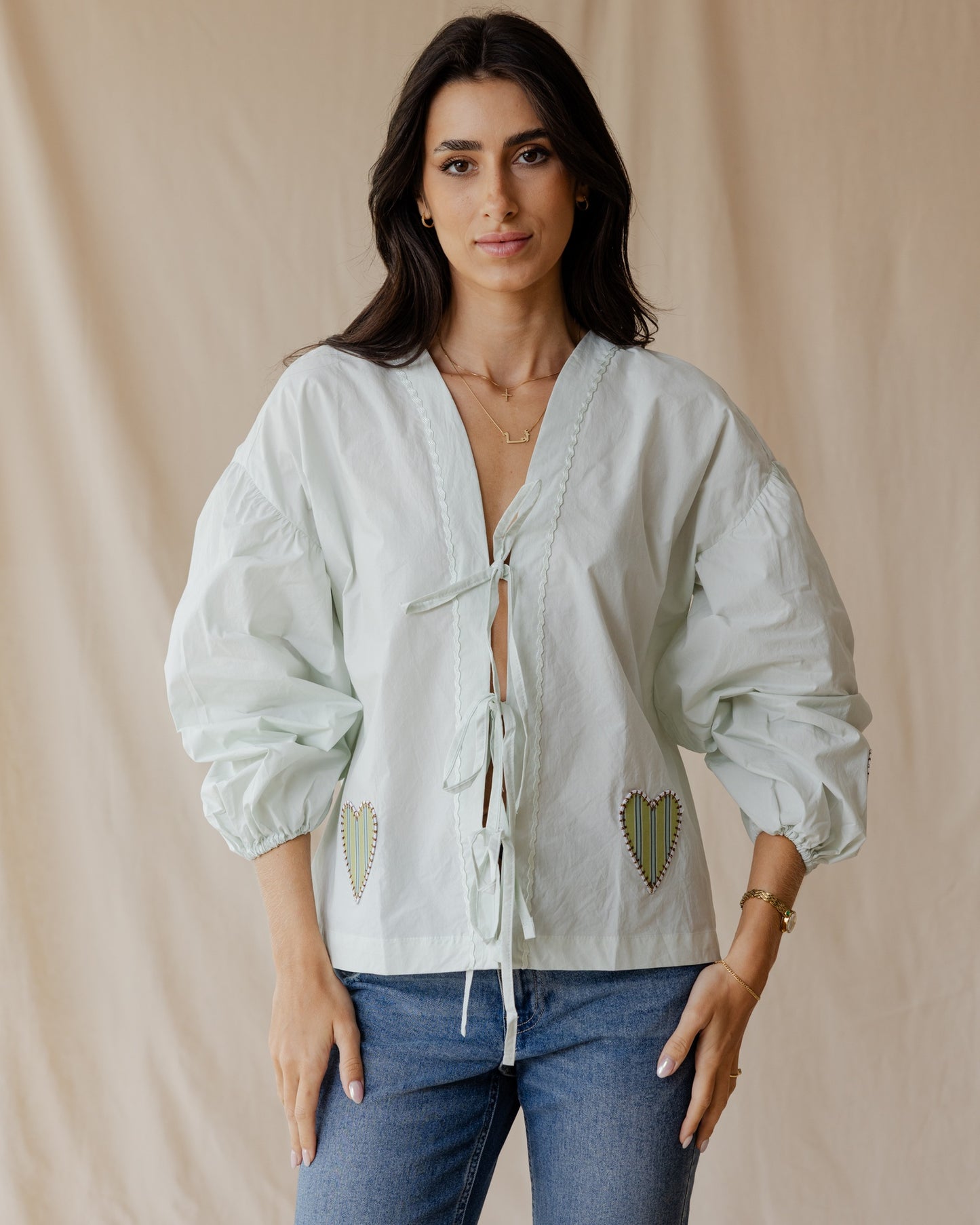 Heartstrings Green Blouse