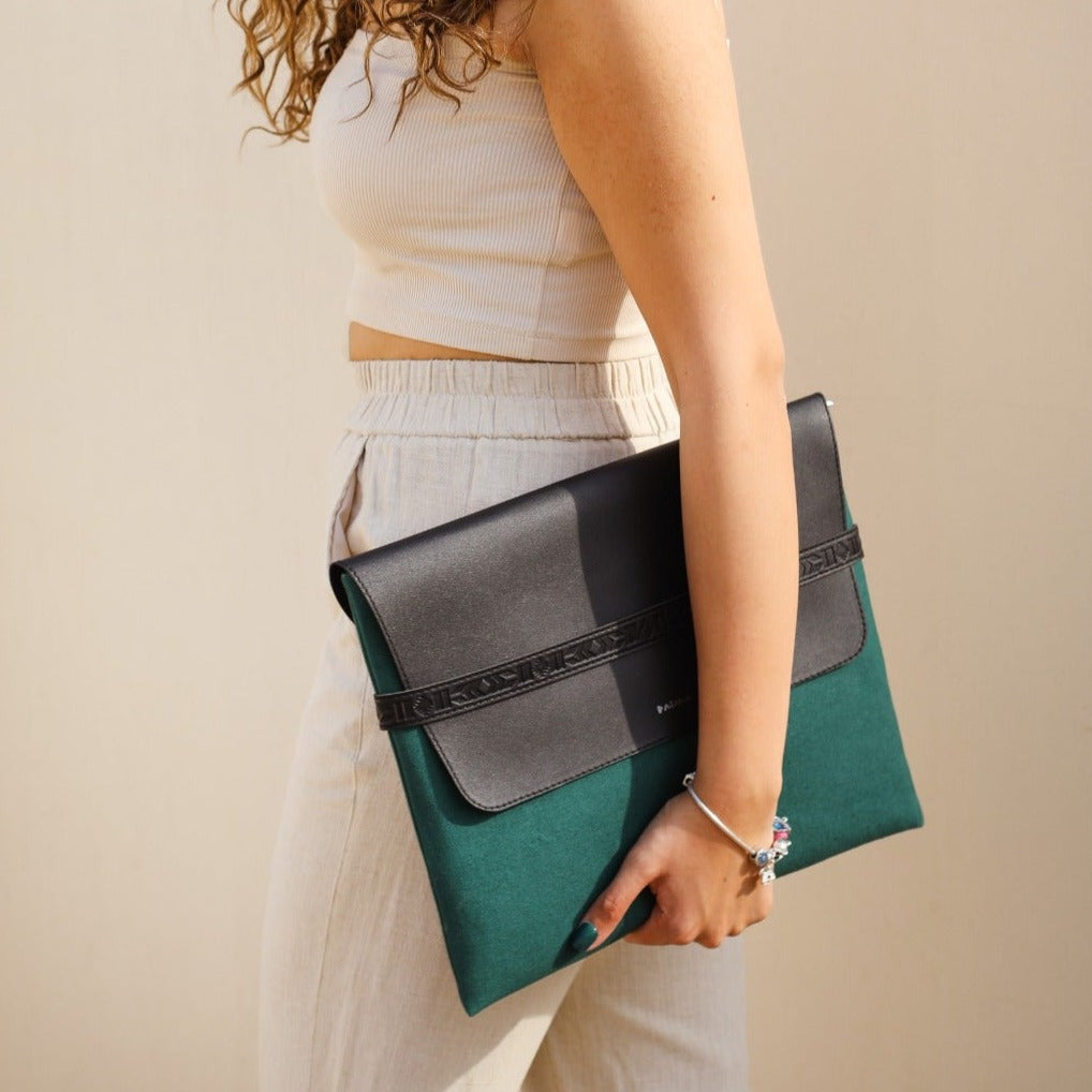 Aztec Laptop Sleeve In Teal