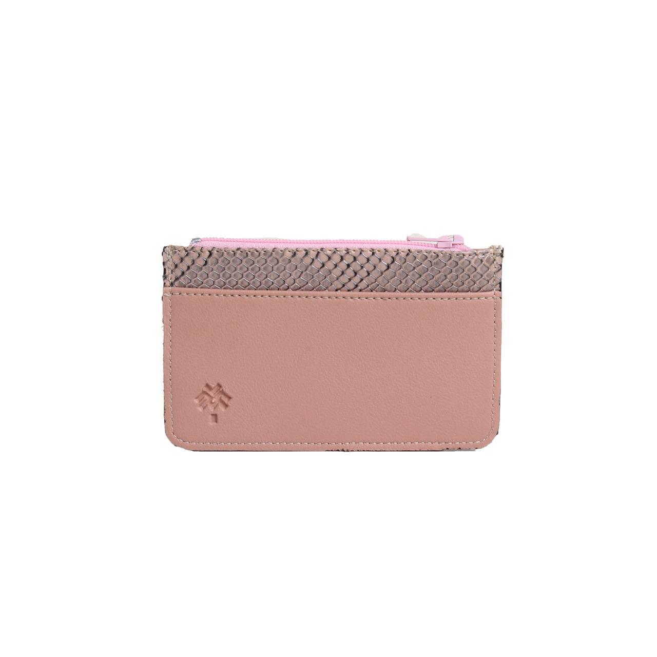 Pink SnakeSkin Card Holder