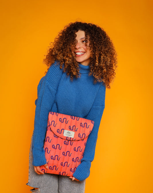 Peachy Snakes Laptop Sleeve