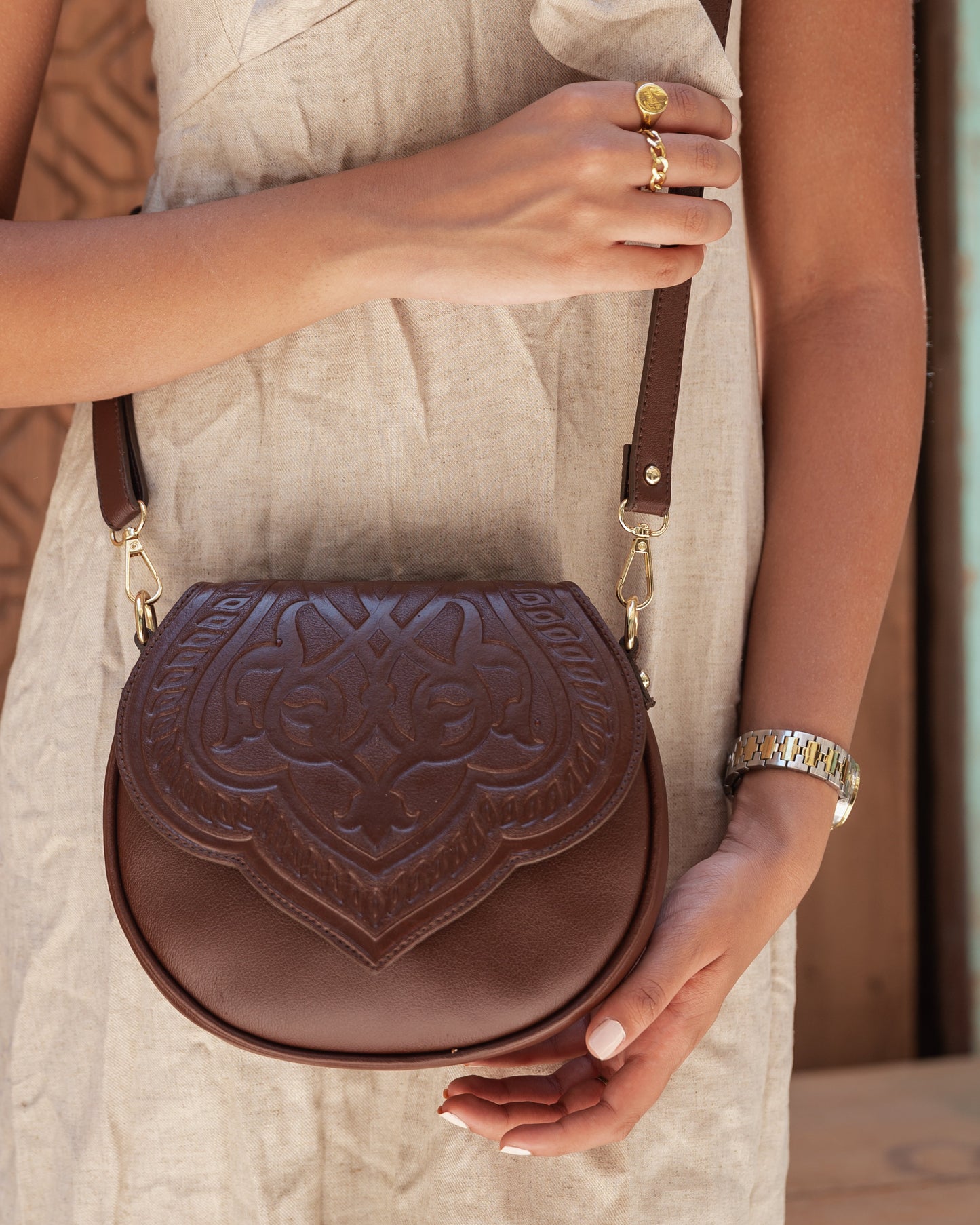 Jali crossbag بني