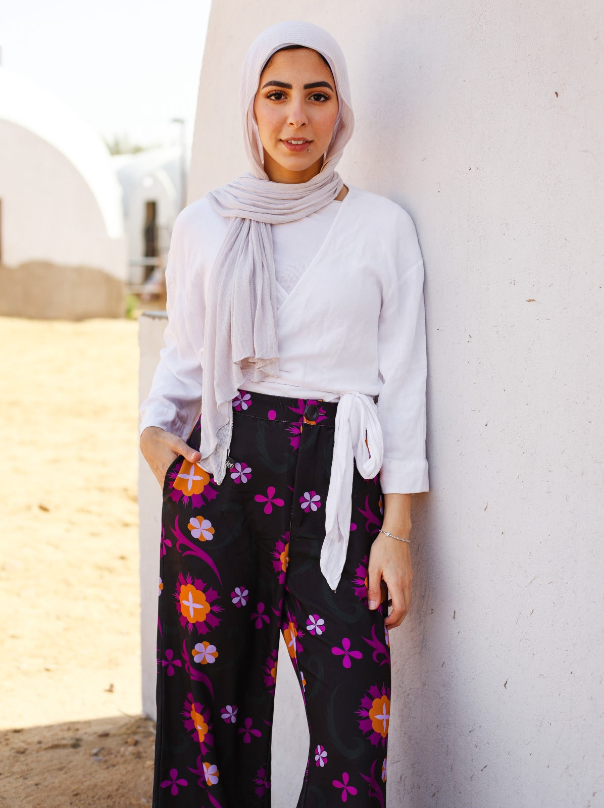 Marrakesh Inspired Black Crepe Pants