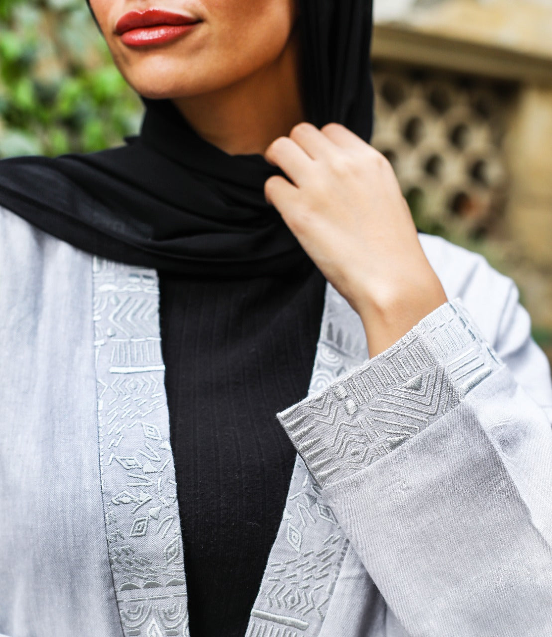 Adinkra Kimono Grey