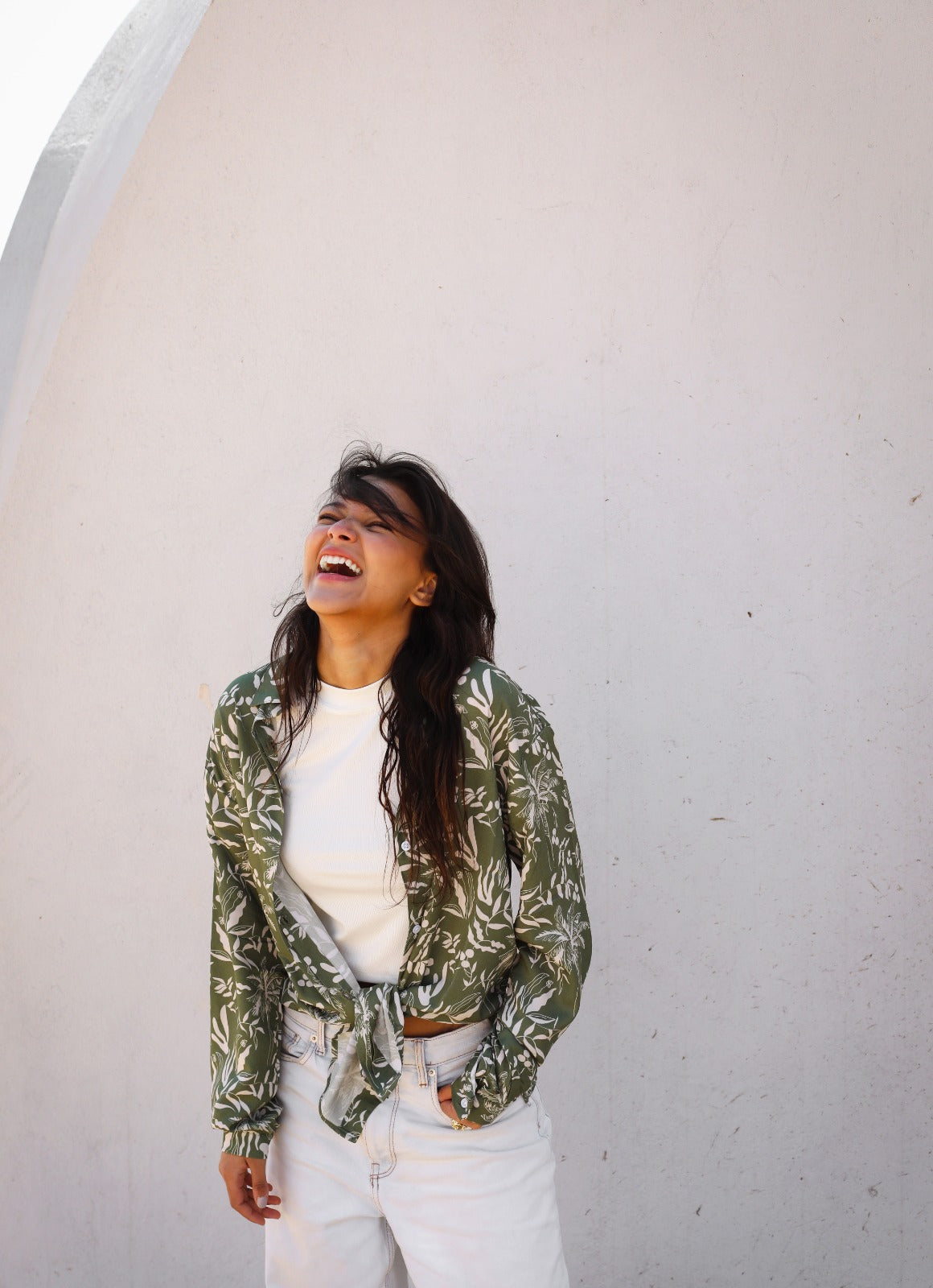 Cheetahs Under The Palms Shirt Olive
